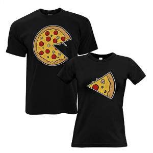 His and Hers Pizza Slices T Shirts