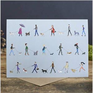 Dog Walkers Greeting Card