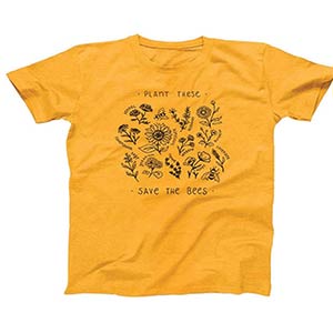 Plant Graphic Letters T Shirt
