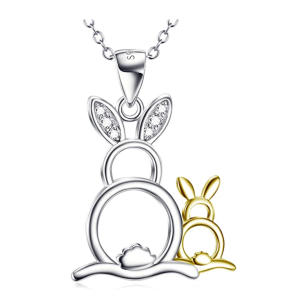 Rabbit Sterling Silver Necklace