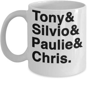Tony & Silvio & Paulie & Chris Sopranos Coffee Mug