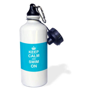 Keep Calm and Swim On Water Bottle