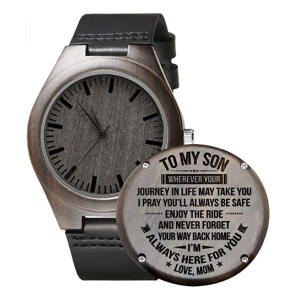 Personalised Son Wooden Watch