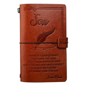 To My Son Leather Journal