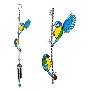 Two Pretty Birds Hanging Wind Chime