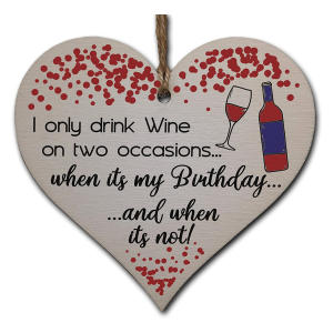Handmade Wine Lovers Heart Sign