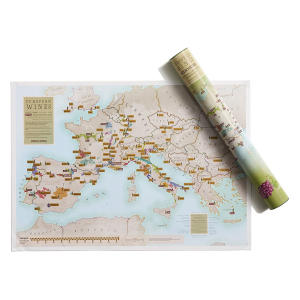 Scratch Off European Wine Print