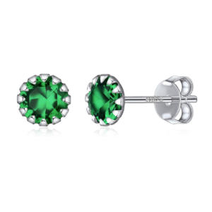925 Sterling Silver Birthstone Stud Earrings