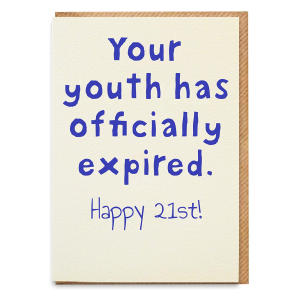 Funny 21st Birthday Card