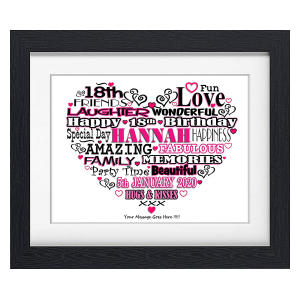 Word Art Typography Print Poster Card