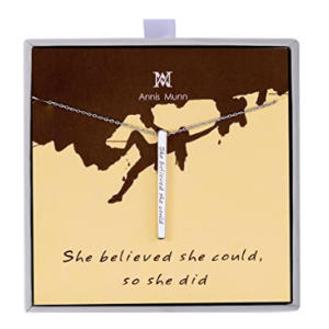 Sterling Silver Inspirational Bar Necklace Engraved