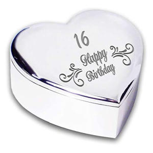 Swirl Silver Finish Heart Shaped Trinket Box