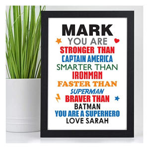 Personalised Male Superhero Gifts for Boyfriend