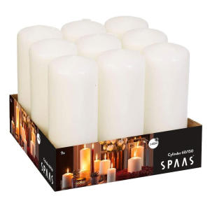 9 Unscented Pillar Candles