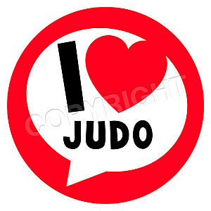 I Love Judo Sticker
