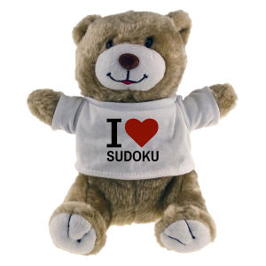 I Love Sudoku Toy Bear