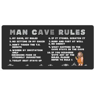 Man Cave Rules Bar Runner