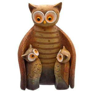 Resin Family Owl Ornaments