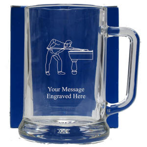 Engraved Snooker Pint Glass