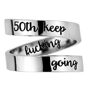 50th Personalised Adjustable Ring
