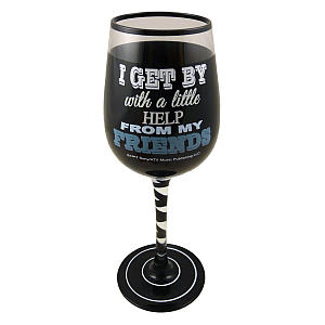 Beatles Lyric Wine Glass