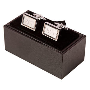 Brushed Silver 40th Birthday Cufflinks