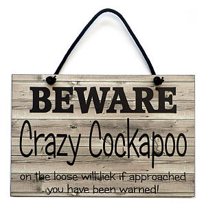 Cockapoo Wooden Hanging Sign