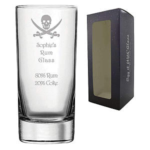 Personalised Engraved Rum Hi Ball Glass