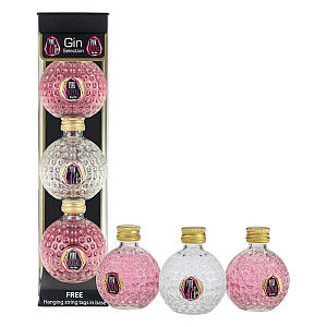 3 Pink Royal Gin Baubles
