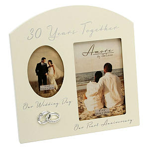 30 Years Together Double Photo Frame