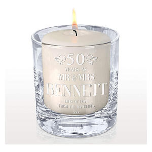 50th Wedding Anniversary Candle Holder