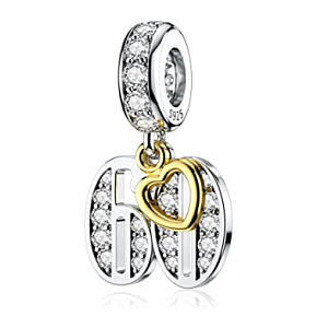 60th 925 Sterling Silver Charm