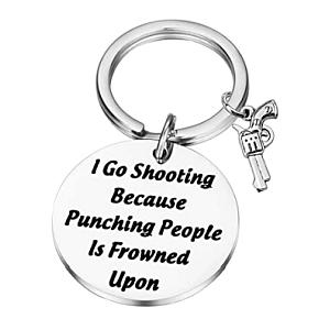 Amusing Shooting Engraved Keyring