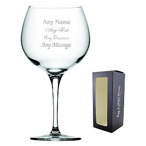 Engraved Gin Bubble Glass