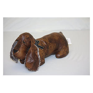 Faux Leather Sausage Dog Doorstop