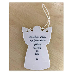 Guardian Angel Hanging Porcelain Gift