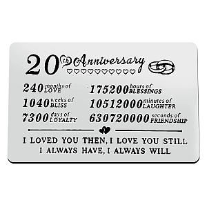Metal Wallet Anniversary Card