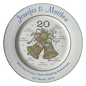 Personalised Anniversary China Plate