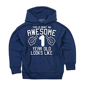 Personalised Awesome 1 Year Old Boy's Hoodie