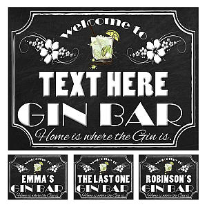 Personalised Gin Bar Sign