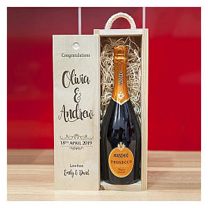 Personalised Wooden Wine Box Gift