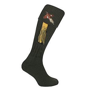 Pheasant Embroidered Shooting Socks
