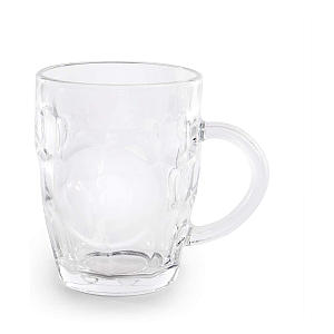Set of 4 Glass Beer Tankards
