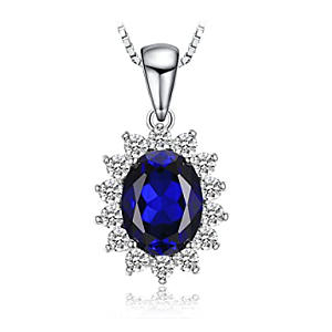 Sterling Silver Necklace with Sapphire