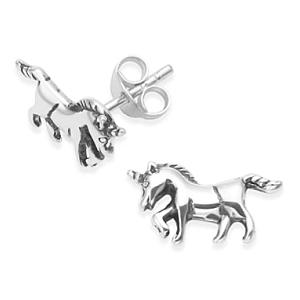 Sterling Silver Unicorn Earrings