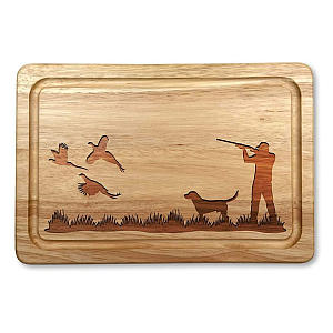 Wooden Peasant Shooting Scene Chopping Board