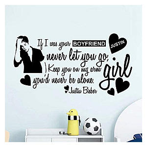 Justin Bieber Wall Sticker Quotes